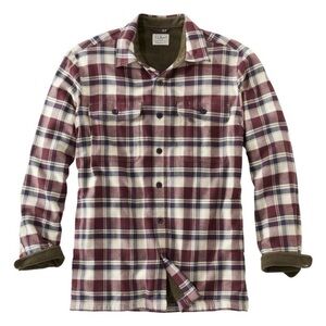 L.L.Bean Men's Fleece-Lined Flannel Shirt • Plaid • XXL Tall • Cozy Winter Layer